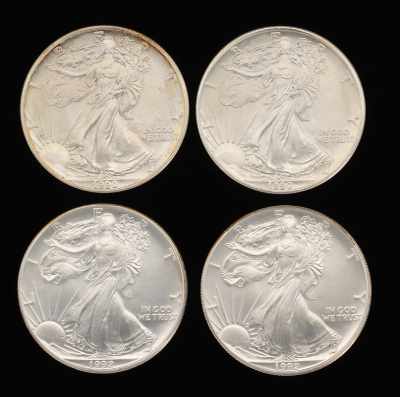 Appraisal: - Standing Liberty oz coin Four Standing Liberty one ounce