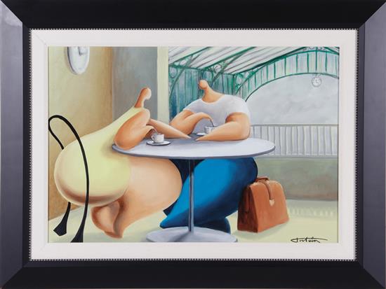 Appraisal: Jean-Louis Toutain French - AFTERNOON TEA oil on canvas framed