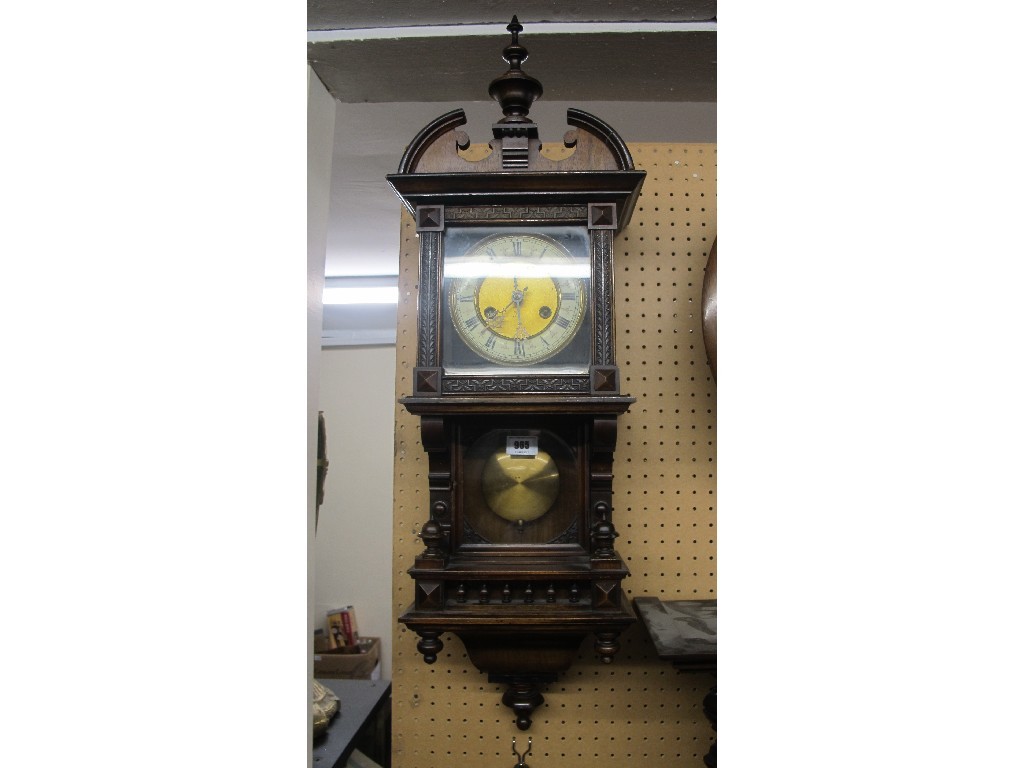 Appraisal: Edwardian mahogany wall clock