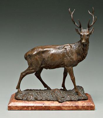 Appraisal: Carl Kauba patinated bronze American Austrian - quot Buck quot