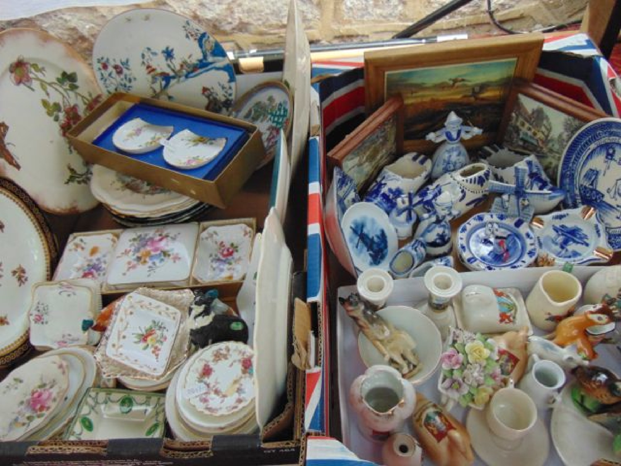 Appraisal: An extensive quantity boxes containing decorative ceramics including boxed Derby