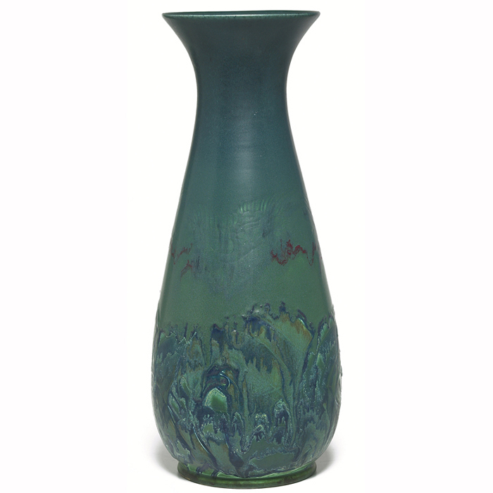 Appraisal: Large Rookwood floor vase incised and painted matt done in