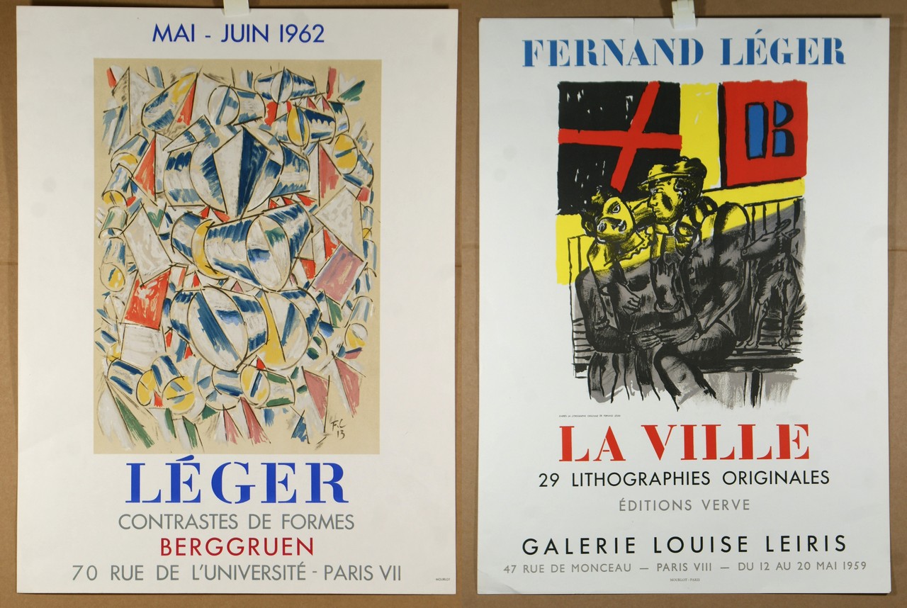 Appraisal: Fernand Leger exhibition posters La Ville Galerie Louise Leiris lithograph