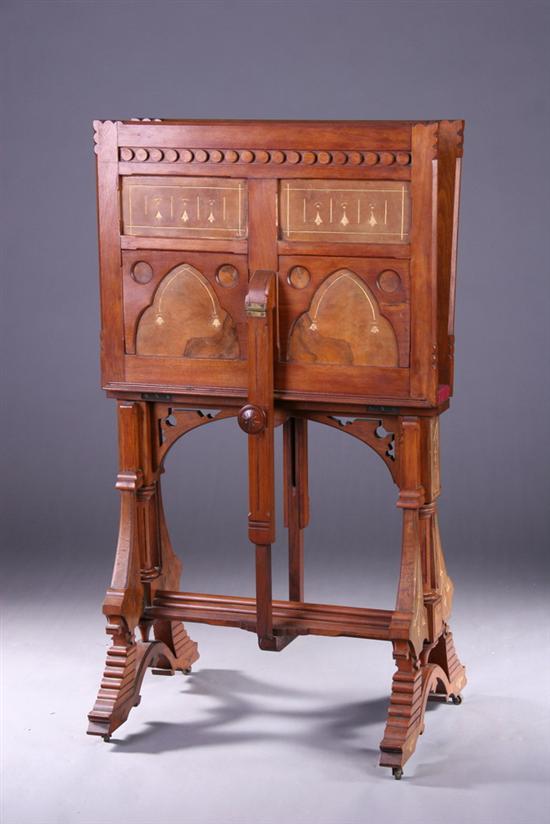 Appraisal: RARE AMERICAN AESTHETIC MOVEMENT WALNUT FOLIO STAND Circa - Of