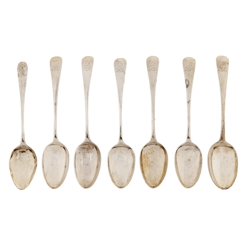 Appraisal: A set of six Victorian silver dessert spoons Old English