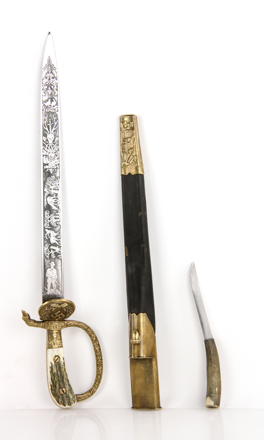 Appraisal: - German Style Hunting Dagger German style hunting dagger blade