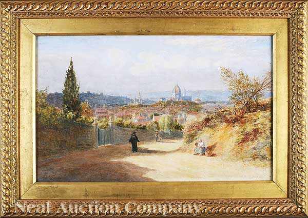 Appraisal: Robert Brown Johnston English - View of Florence from the