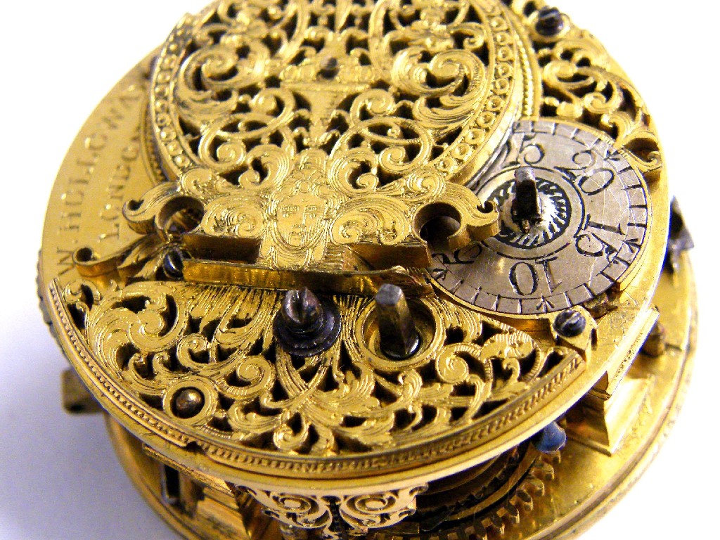 Appraisal: Early th century English fusee verge pocket watch movement the