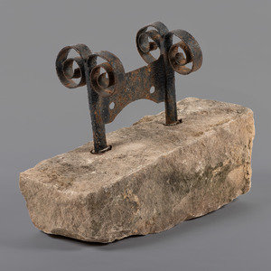 Appraisal: A Wrought Iron 'Ram's Horn' Bootscrape Tennessee Early th Century