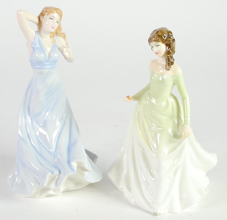 Appraisal: TWO ROYAL DOULTON CHINA FIGURES 'Chloe' HN cm high and