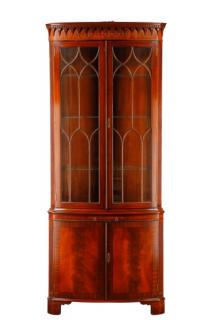 Appraisal: Bevan Funnell Georgian Style Corner Cabinet Bevan Funnell Furniture English