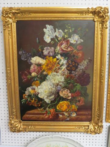 Appraisal: Dutch Floral Still Life with Flowers on board artist monogram