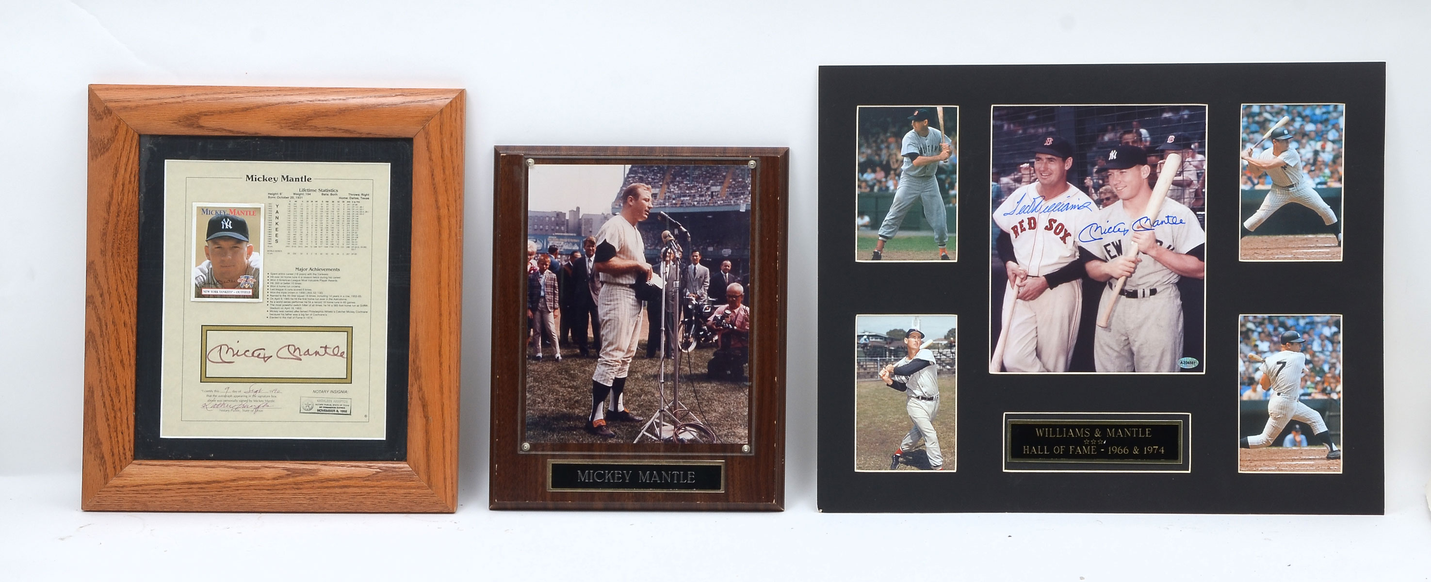 Appraisal: PIECE MICKEY MANTLE LOT Comprising - photo of Mickey Mantle