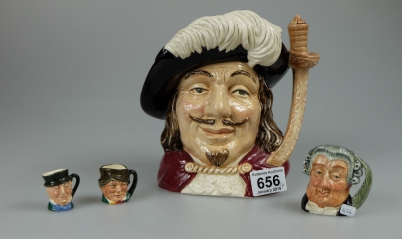 Appraisal: Royal Doulton large character jug PorthosD small The Lawyer D