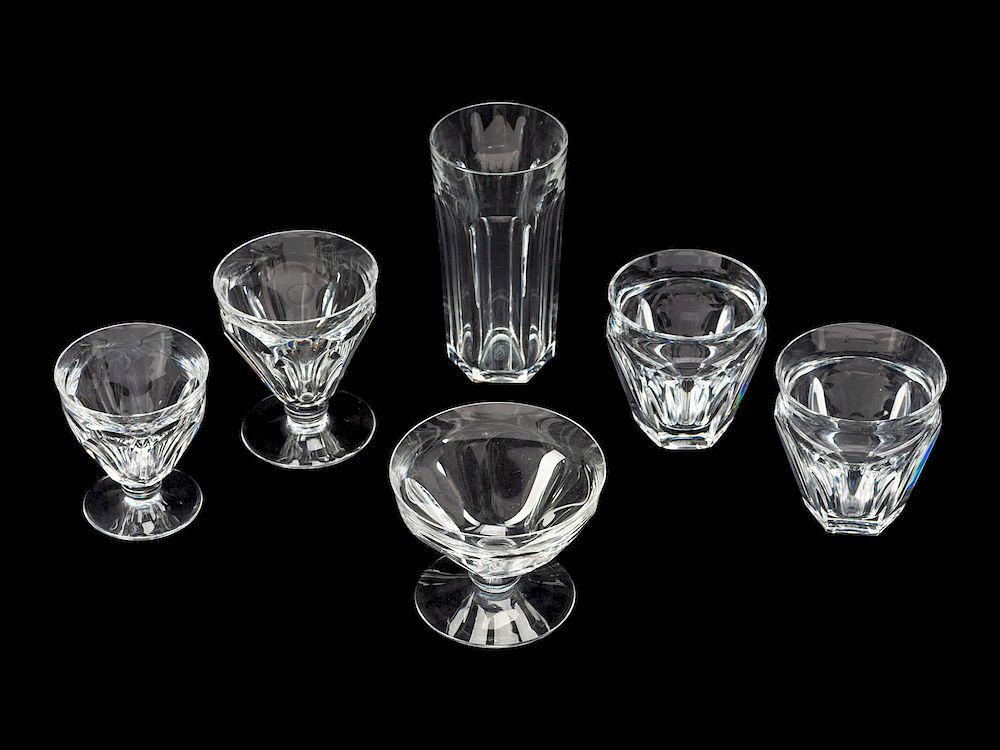 Appraisal: A Baccarat Glass Stemware Service Talleyrand pattern comprising highball glasses