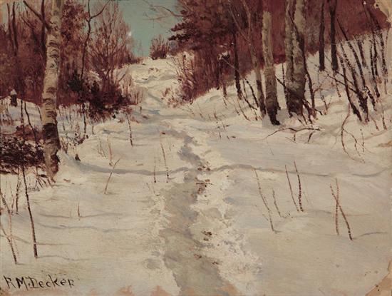 Appraisal: ROBERT MELVIN DECKER American - Winter Path oil on board