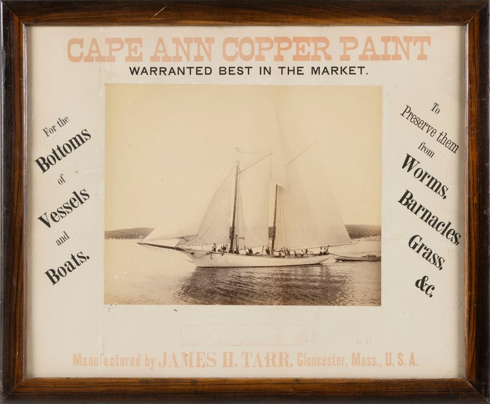 Appraisal: CAPE ANN COPPER PAINT ADVERTISEMENT X SIGHT FRAMED X CAPE