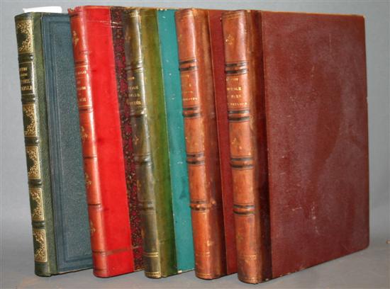 Appraisal: Miscellany Titles Vols Quarter leather marbled boards late th century