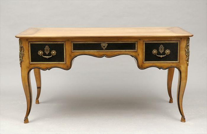 Appraisal: Louis XV-Style Gilt-Metal Mounted Fruitwood Bureau Plat x x in