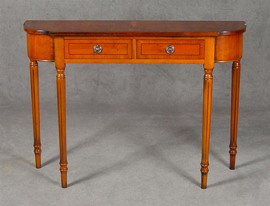 Appraisal: English Sheraton Style Hall Console Table Late th Century Two