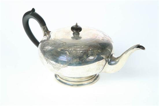 Appraisal: QUEEN ANNE-STYLE SILVER TEAPOT Marked for Birks Montreal Quebec Canada