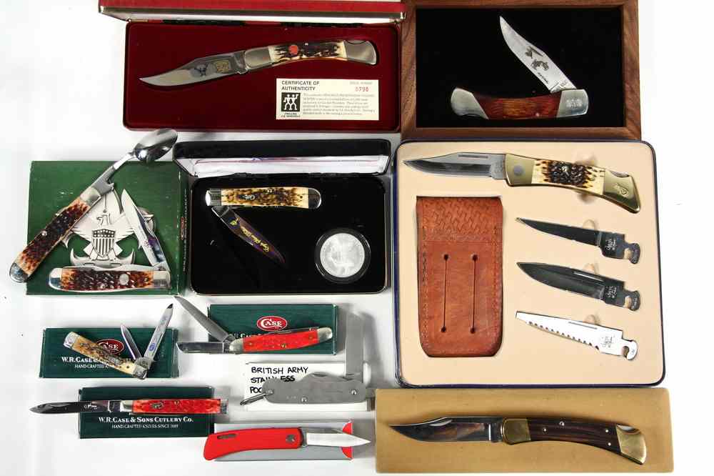 Appraisal: KNIFE COLLECTION - Lot of cased and boxed Commemorative knives