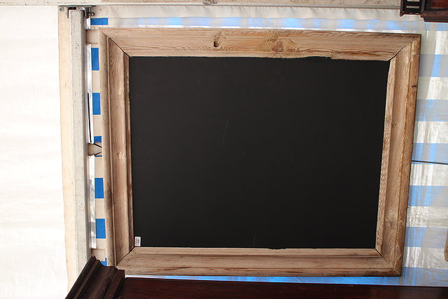 Appraisal: A BLACKBOARD MOUNTED IN AN OLD PINE FRAME cm wide