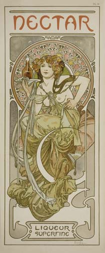 Appraisal: ALPHONSE MUCHA - NECTAR x inches Paris Condition A Matted