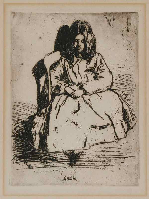 Appraisal: WHISTLER James Abbott McNeill American - ''Annie'' Etching '' x