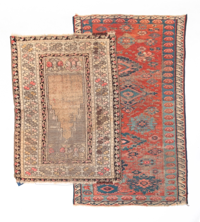 Appraisal: First quarter th century Prayer rug with wide ivory border