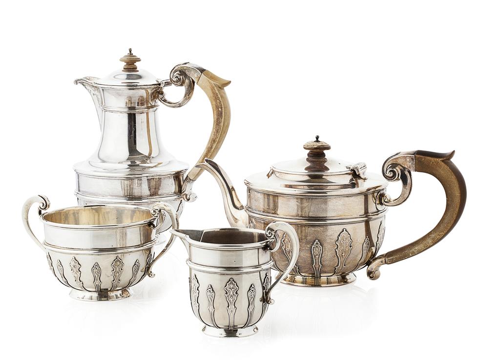 Appraisal: A four piece tea service London of squat circular form