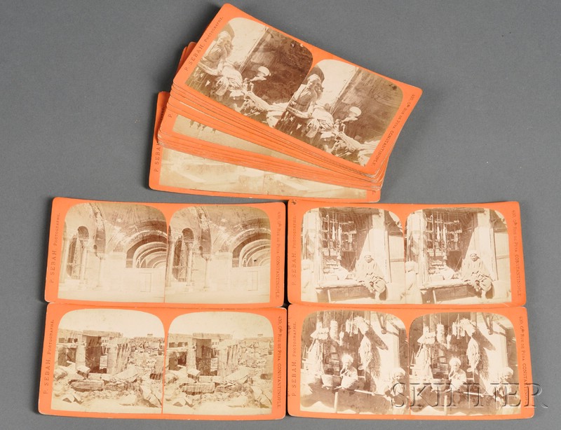 Appraisal: Approximately Fifty-five Stereo Views of Constantinople and the Middle East