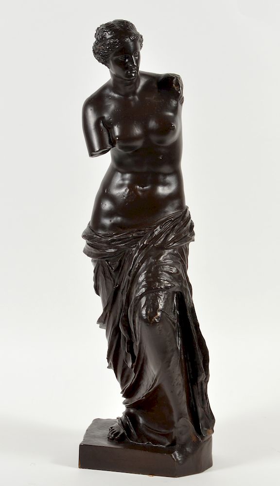 Appraisal: Aphrodite Bronze Figure F Barbedienne Fondeur Tall bronze figure of