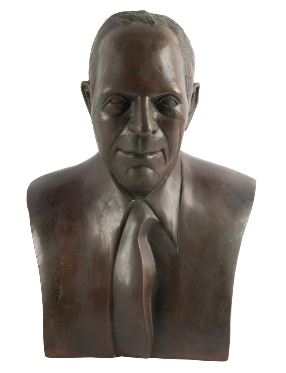 Appraisal: BARBARA BERETICH - BUST OF A MANbronze signed Provenance The