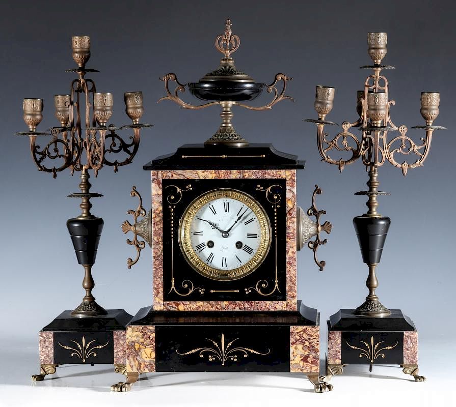 Appraisal: A TH CENT FRENCH CLOCK SIGNED A CHAPUS PARIS A