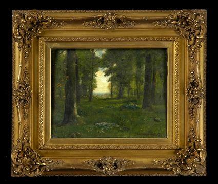 Appraisal: FREDERICK B WILLIAMS - WOODED LANDSCAPE Oil on canvas x