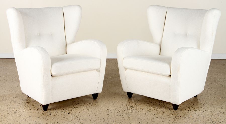 Appraisal: PAIR ITALIAN ARM CHAIRS MANNER OF GIO PONTI A pair