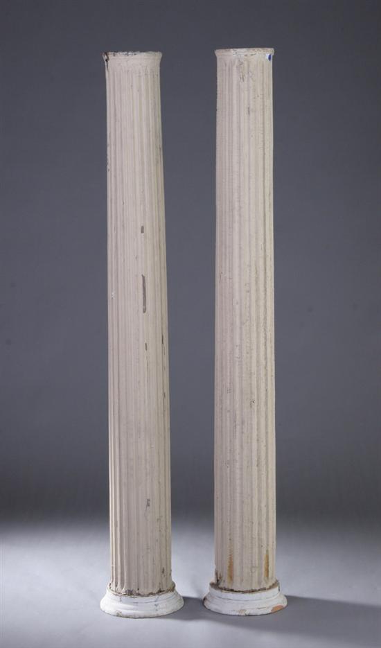 Appraisal: NEOCLASSICAL STYLE ARCHITECTURAL COLUMNS th century Each turned and fluted