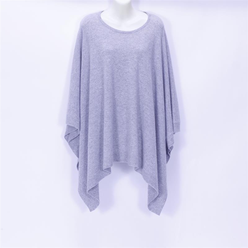 Appraisal: White Warren Cashmere Light Gray Poncho Womens Size Extra Small