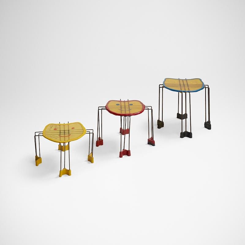 Appraisal: Gaetano Pesce Triple Play nesting tables set of three Gaetano