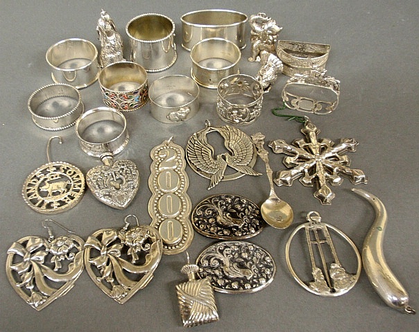 Appraisal: - Group of mostly sterling silver tableware and accessories TI