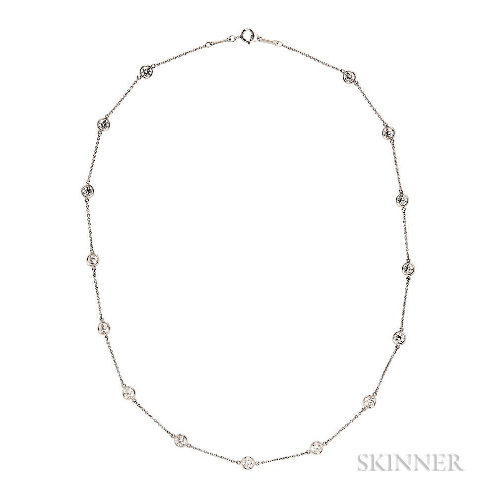 Appraisal: Platinum and Diamond Diamonds by the Yard Necklace Elsa Peretti