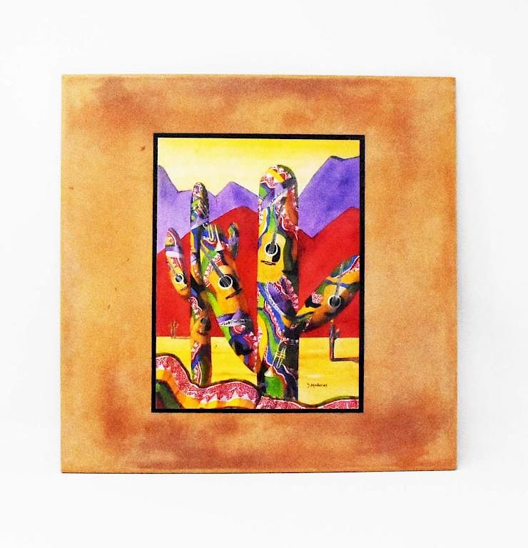 Appraisal: Decorative ceramic art tile Decorative ceramic art tile signed by