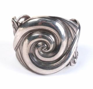 Appraisal: Cini Sterling Cuff Bracelet Cini sterling marked cuff bracelet with