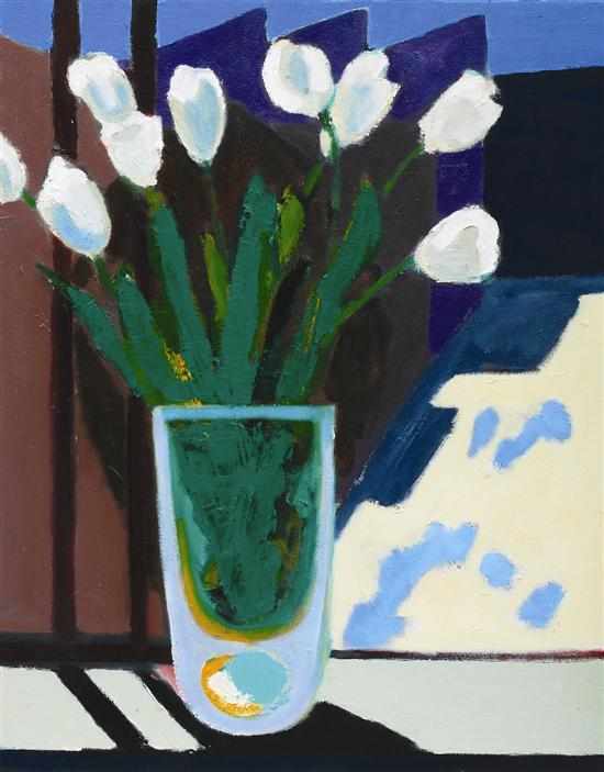 Appraisal: Chris Capper born Tulips Wilshire Street Surry Hills oil on