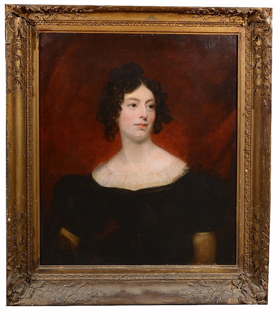 Appraisal: th Century English SchoolA portrait of Ellen Austin inscribed verso