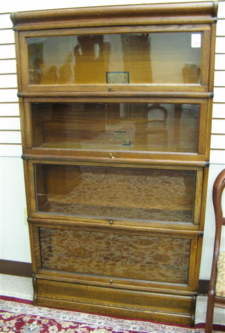 Appraisal: STACKING OAK BOOKCASE The Globe-Wernicke Co Ohio early th century