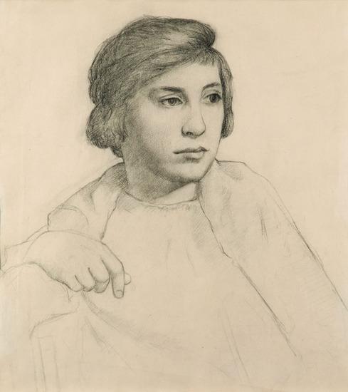 Appraisal: Sir William Orpen - Portrait of woman Pencil x in