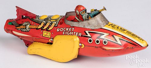 Appraisal: FLASH GORDON ROCKET FIGHTER TIN WIND-UPFlash Gordon Rocket Fighter lithographed