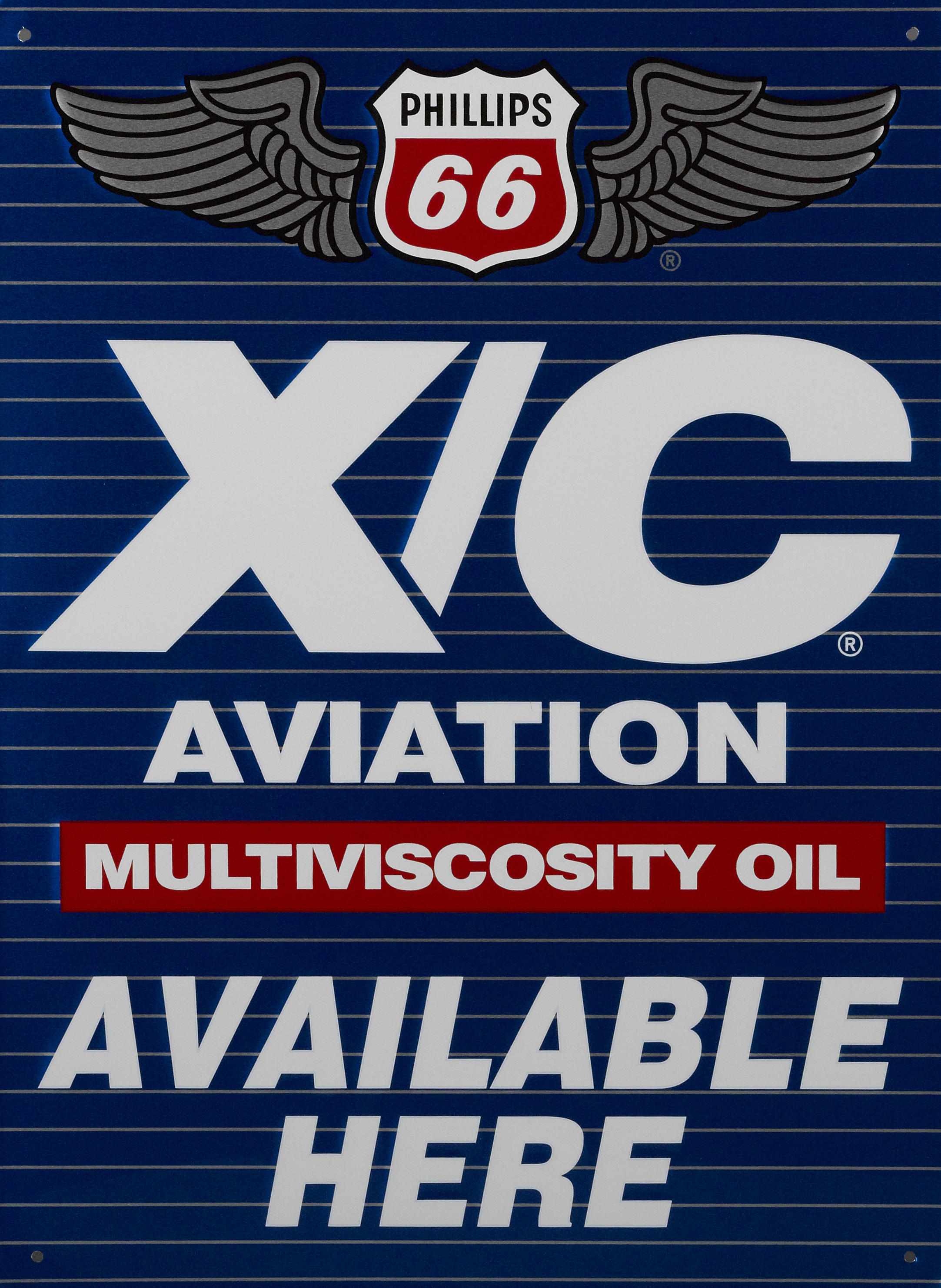 Appraisal: A Phillips Aviation Multiviscosity oil sign Lithographed tin X in